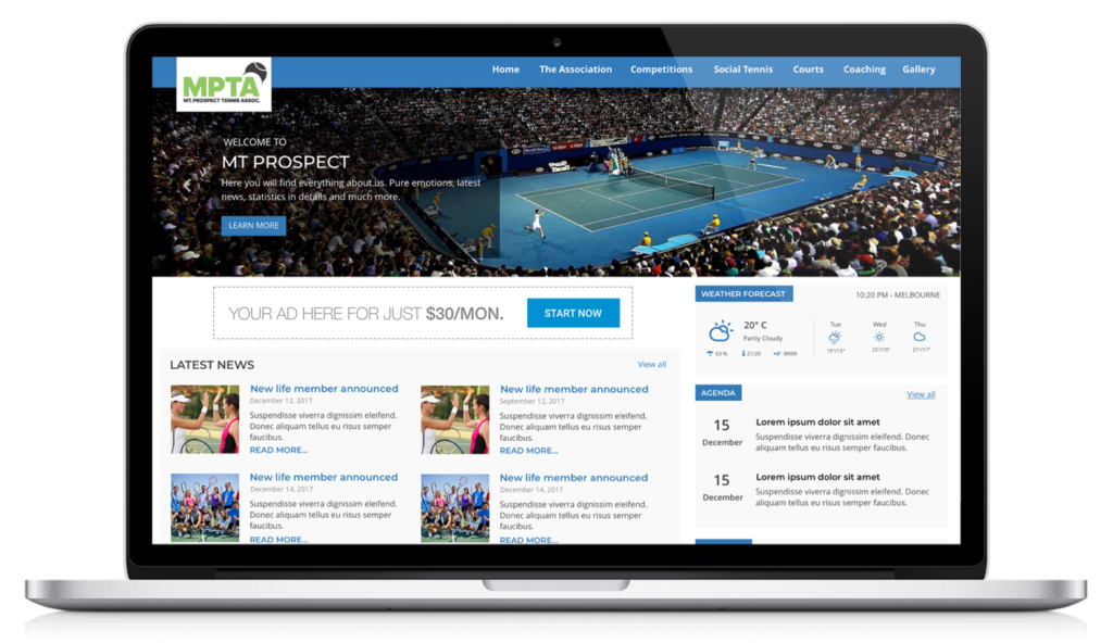 League Management sports software for organisations
